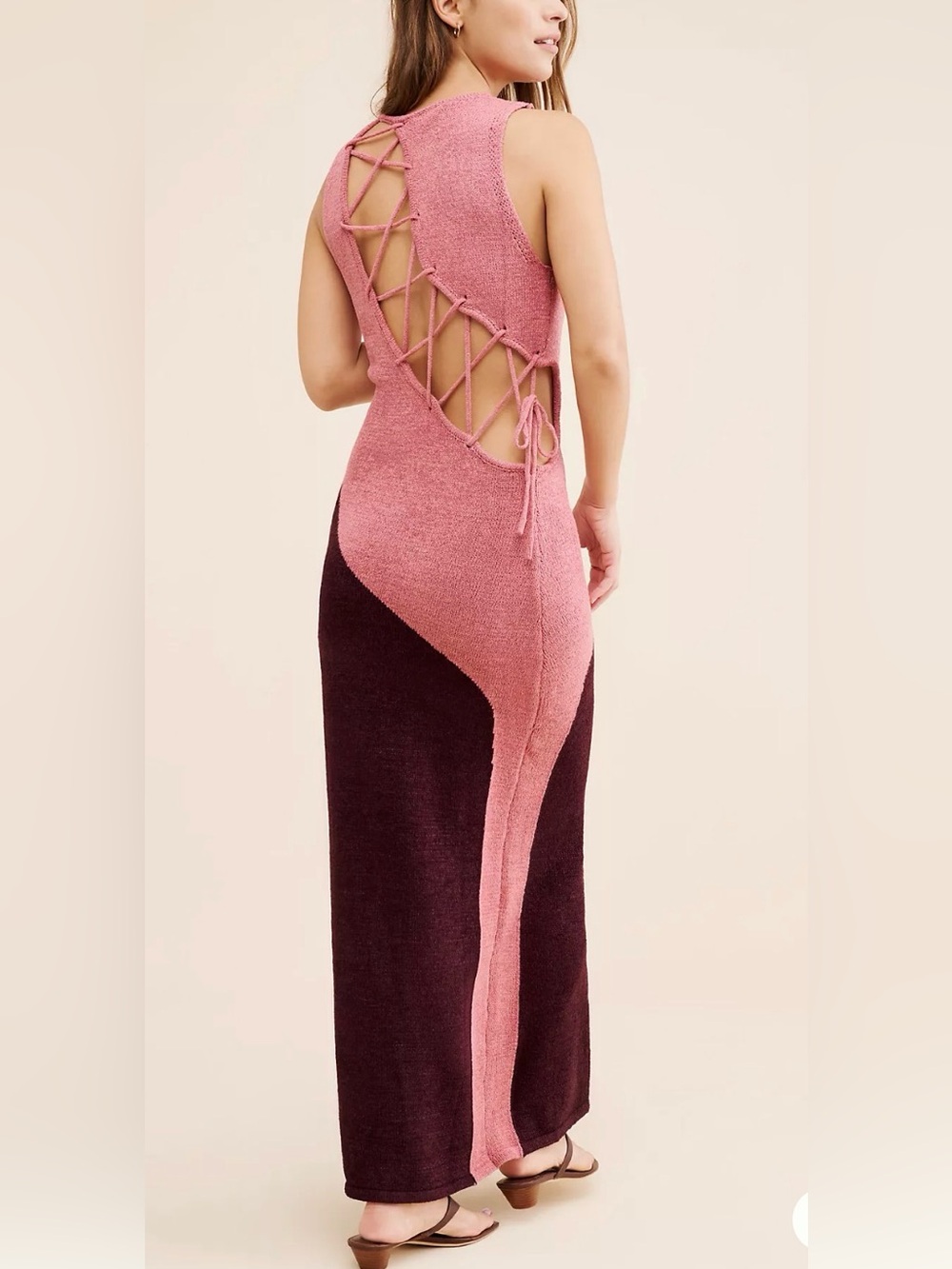 Sunday in Brooklyn cutout knit maxi dress, large